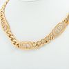 DIOR PETIT CD GOLD PLATED RHINESTONE NECKLACE