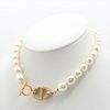 DIOR MONTAIGNE GOLD PLATED & RHINESTONE FAUX PEARL NECKLACE