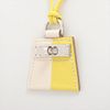 HERMES MONT PETIT KELLY GOLD PLATED LEATHER LIME X NATA NECKLACE