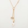 DIOR CLAIR D LUNE GOLD PLATED RHINESTONE FAUX PEARL NECKLACE