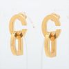 DIOR CD LOCK GOLD PLATED EARRINGS