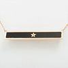 DIOR PLATE GOLD NECK TIE PIN STAR NECKLACE