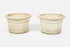 American, Large Bisque Planters (2)