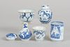 A Collection of Chinese Blue and White Porcelain Miniatures