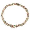 Zolotas Greece 18k Gold Ruby Sapphire Emerald Snake Necklace