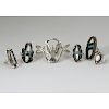 Southwestern Silver, Shell and Mother of Pearl Set Bracelet PLUS Rings
