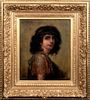  PORTRAIT OF A YOUNG GIPSY GIRL OIL PAINTING