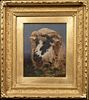 PORTRAIT OF A RAMS HEAD OIL PAINTING