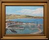  VIEW OF STONEHAVEN HARBOUR OIL PAINTING