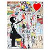 Mr. Brainwash, "Balloon Girl" Unique (UNIQ) Mixed Media, Hand Signed with Certificate of Authenticity.