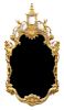 A Chinese Chippendale Style Giltwood Mirror Height 49 x width 25 inches.