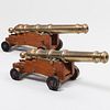 Pair of Brass Table Cannons