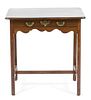 A George I Style Mahogany Side Table Height 31 x width 29 1/2 x depth 20 1/2 inches.