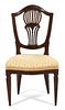 A Hepplewhite Style Mahogany Side Chair Height 38 inches.