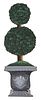 A Painted Wood Topiary-Form Umbrella Stand Height 35 1/2 inches.
