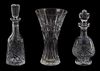 A Pair of Waterford Crystal Decanters Height of vase 12 inches.