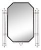 A French Art Deco Wrought Iron Mirror Height 31 x width 27 inches