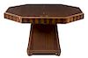 * An Art Deco Breakfast Table, FRANCE, EARLY 20TH CENTURY, with an octagonal top over a pedestal base