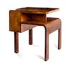 An Art Deco Walnut Console Table Height 29 x width 30 x depth 21 inches