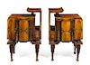 A Pair of Czechoslovakian Art Nouveau Side Tables Height 28 3/4 x width 19 x depth 13 inches