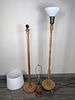 SET OF 3 WOODEN LAMPS