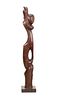 MODERN CARVED WOOD ABSTRACT FIGURAL TOTEM