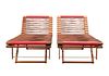 PAIR HERMES 'PIPPA' RECLINING LOUNGE CHAIRS