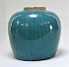 Chinese 18C Turquoise Glaze Storage Jar
