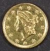 1853-D $1 GOLD LIBERTY BU OLD CLEANING