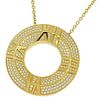 TIFFANY & CO. ATLAS X CLOSED CIRCLE 18K YELLOW GOLD NECKLACE