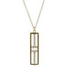 TIFFANY & CO. T-TWO OPEN VERTICAL BAR 18K ROSE GOLD NECKLACE