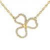 TIFFANY & CO. BOW OPEN FLOWER DIAMOND 18K YELLOW GOLD NECKLACE