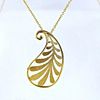 TIFFANY & CO. LEAF MOTIF 18K YELLOW GOLD NECKLACE