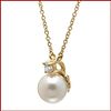 TIFFANY & CO. SIGNATURE PEARL DIAMOND 18K YELLOW GOLD NECKLACE PRE-OWNED B0109