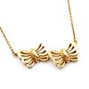 TIFFANY & CO. BUTTERFLY DOUBLE 18K YELLOW GOLD NECKLACE