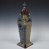 Doulton Lambeth Frank Butler Architectural Stoneware Vase with Cover