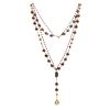 Cultured Pearl, Diamond, Quartz, Gold-Filled Necklace