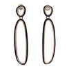 Pair of Sterling Silver Earrings, "Eclipse Double Organic," Heather Guidero