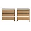 Pair Contemporary Bedside Cabinets