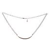 Diamond, Patinated Sterling Silver Necklace
