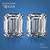 10.02 carat diamond pair, Emerald cut Diamonds GIA Graded 1) 5.01 ct, Color G, VVS2 2) 5.01 ct, Color F, VS1. Appraised Value: $1,239,900 