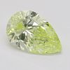1.11 ct, Natural Fancy Green Yellow Even Color, VS1, Pear cut Diamond (GIA Graded), Appraised Value: $44,600 