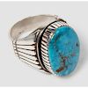 Julian Lovato (Kewa, b. 1922) Sterling Silver and Turquoise Ring