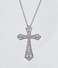 Gregg Ruth 18K Diamond Cross Pendant Necklace