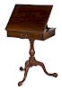 George II mahogany reading/music stand, ca. 1770, 30 1/2'' h., 24'' w. Provenance: Rentschler collec