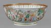 Large Chinese export porcelain mandarin palette punch bowl, early 19th c., 6 1/4'' h., 15'' w.