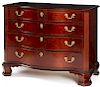 Kindel National Trust For Historic Preservation Reproduction mahogany serpentine front chest of dra
