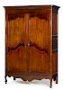 Kindel Winterthur Reproduction mahogany armoire, 74 3/4'' h., 47'' w.