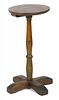 Mixed woods stretcher base candlestand, 18th/19th c., 25'' h., 12'' w. Provenance: Rentschler collec