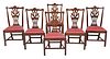 Six American Chippendale Style Mahogany Side Chairs